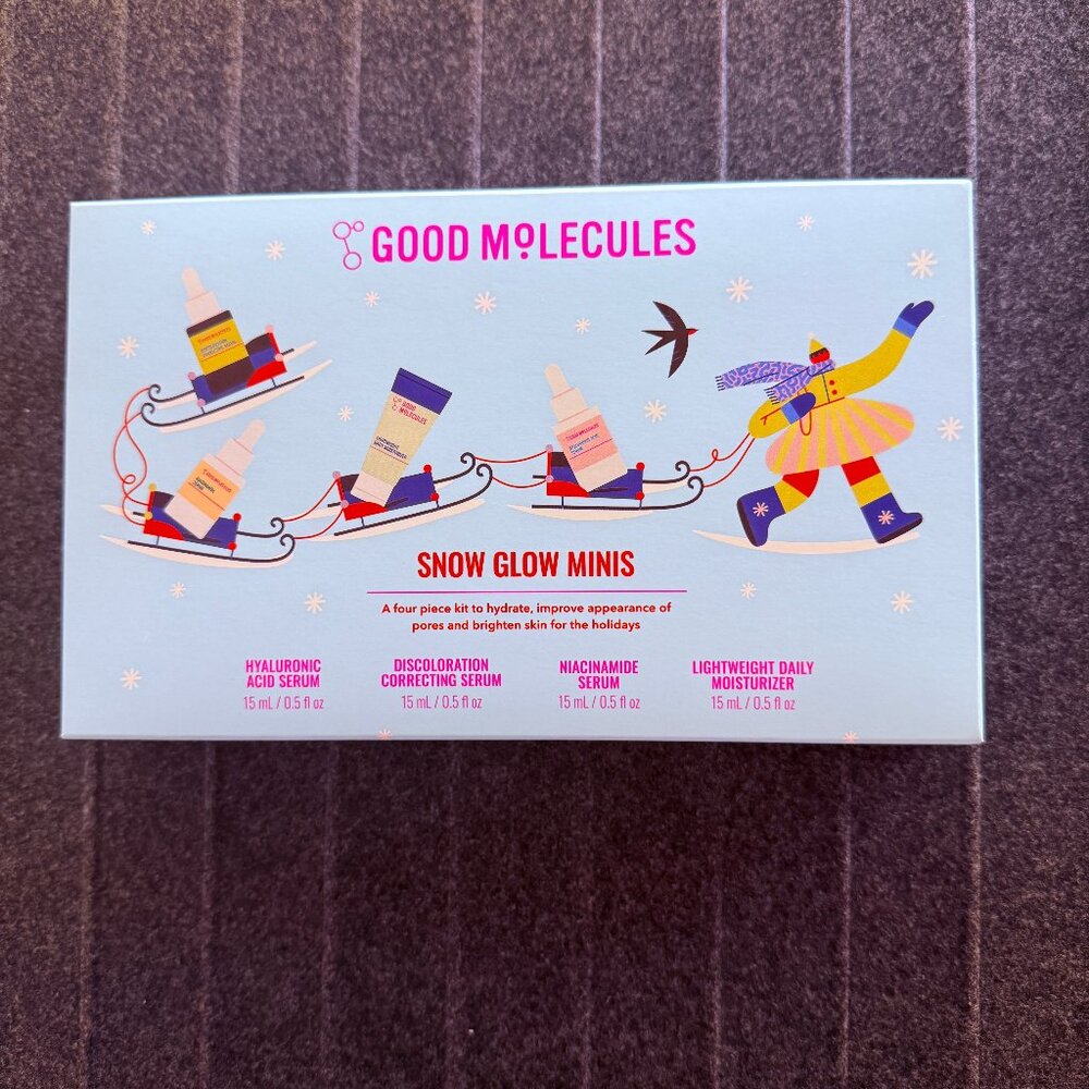 Good Molecules Snow Glow Minis Skincare Set New